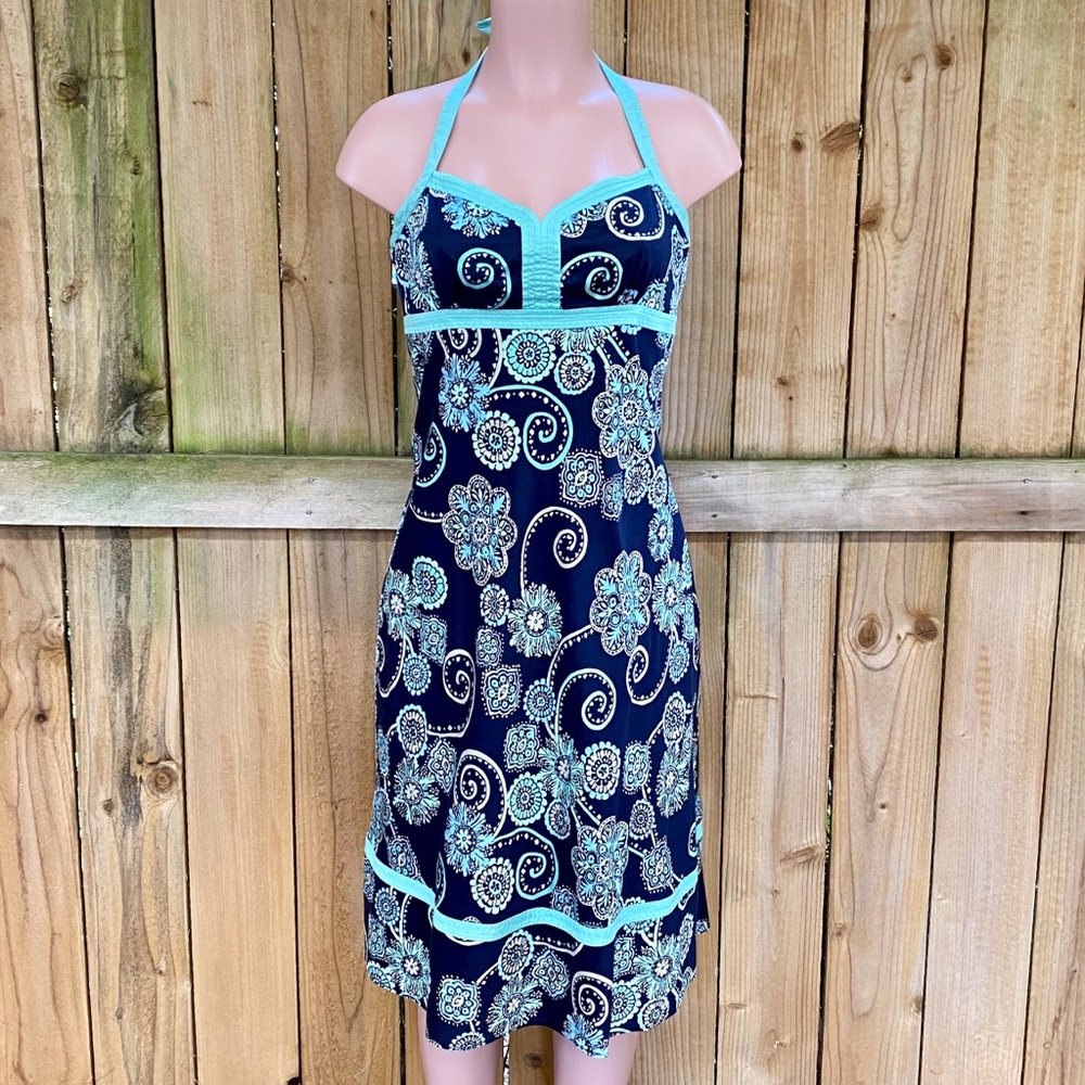 Ann Taylor Loft Floral Halter Dress EUC